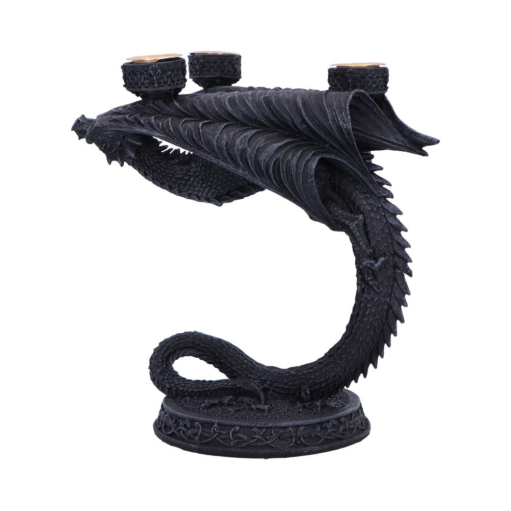 Side view of Flame Keeper Dragon Candle Holder