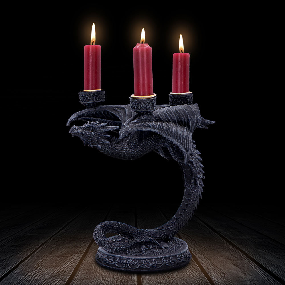 Flame Keeper Dragon Candle Holder 18.5cm on display