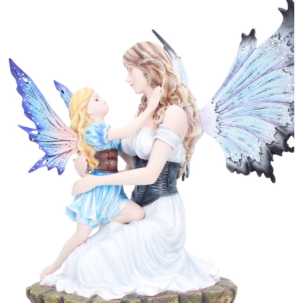 Guardian Wings Fairy Figurine showing the matching intricately detailed wings and flowing white dresses