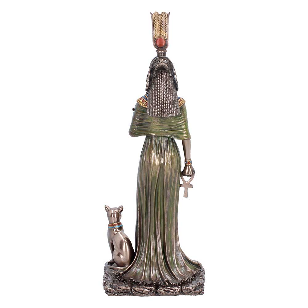 Queen Nefertari figurine back view showing detailed headdress and robes
