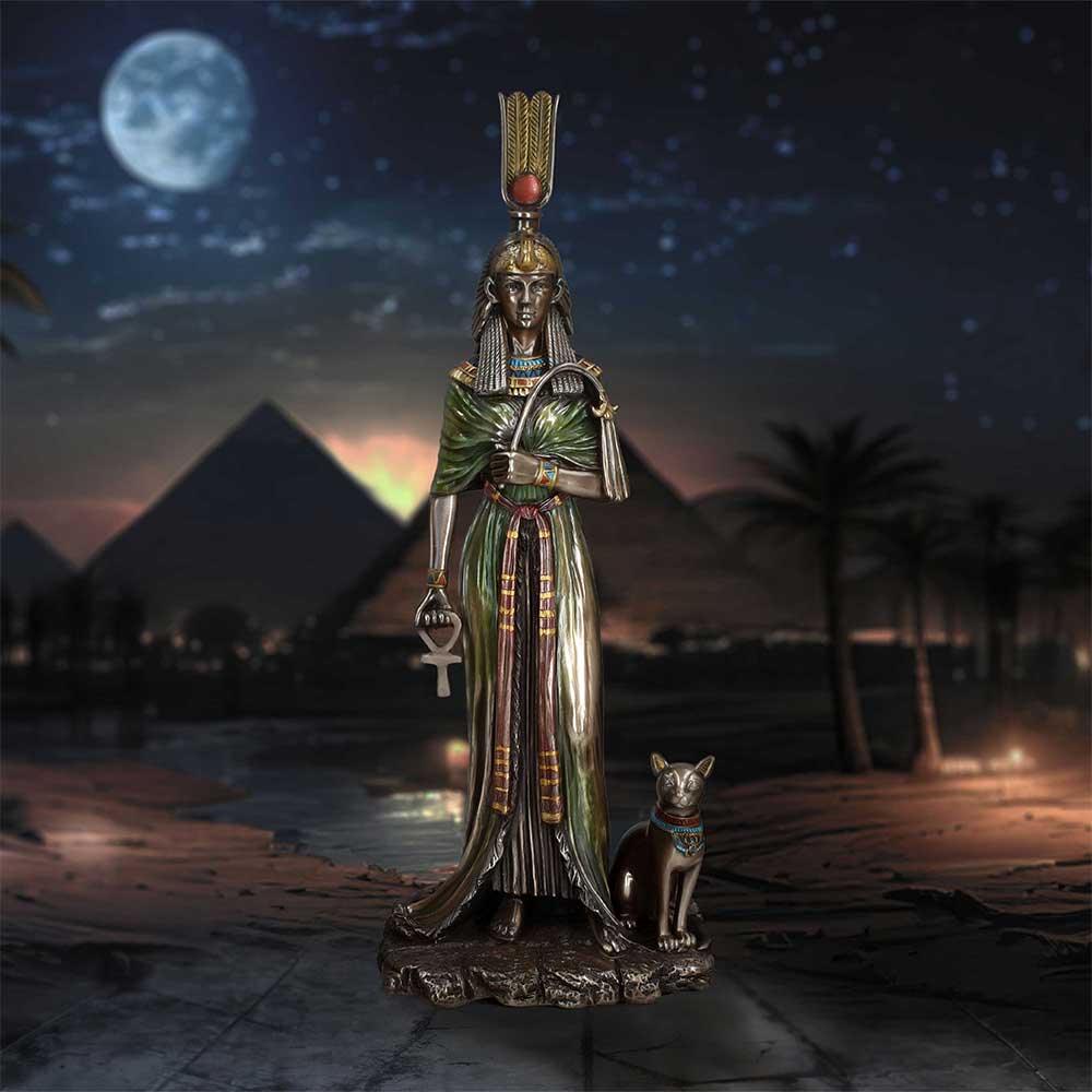 Queen Nefertari Egyptian figurine decorative display for home or collection
