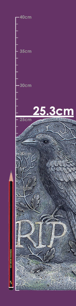 Large gothic raven gravestone figurine full size display