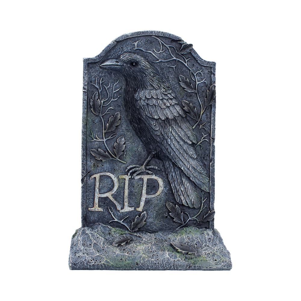 Last Perch gothic raven gravestone figurine 25.3cm