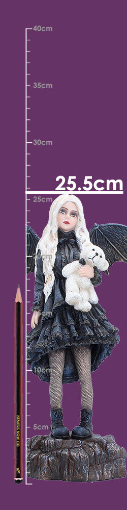 Gothic fairy figurine showing full design and size detail