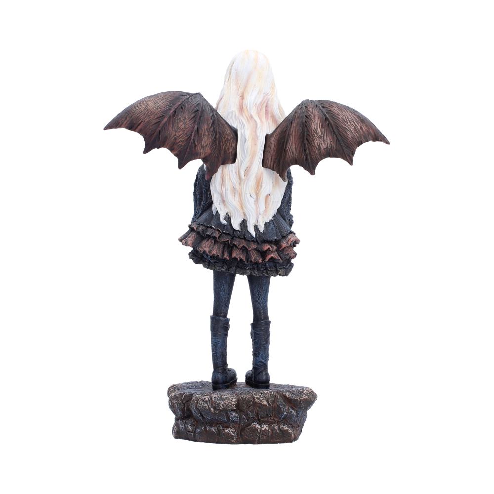 Back view of Hidden Verse gothic fairy figurine 26cm showing wings detail