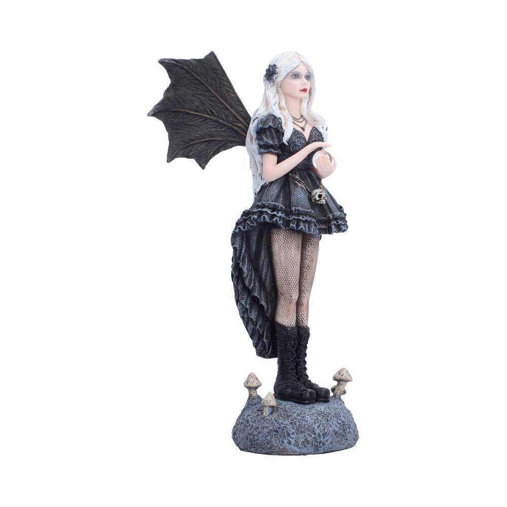 Dark fairy figurine with bat wings and rat companion