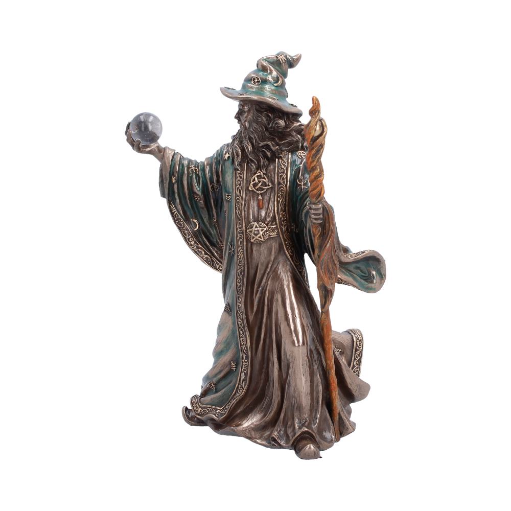 Side view of hand-painted resin The Sorcerer figurine