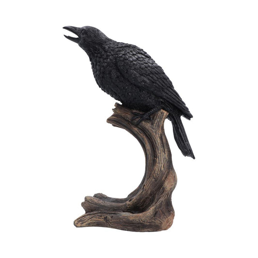 Side view of Raven’s Caw 26.8cm raven figurine