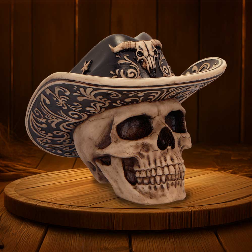 Wild West skull figurine decorative display piece