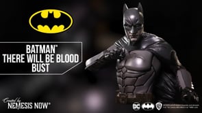 Batman There Will Be Blood Bust video showing batsuit detail, cape sculpting, powerful pose, and hand-painted finish