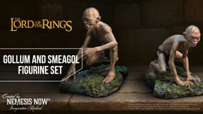 Lord of the Rings Gollum and Sméagol figurines video showing detail