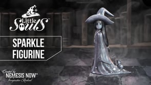 360° view of the Little Souls Sparkle Witch and Frog Figurine showcasing the witch soul, frog companion, intricate sculpting, flowing robes, and premium hand-painted resin finish.