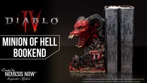 Diablo® IV Minion of Hell Bookend video showing sculpted detail and demonic design