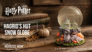 Video showing the officially licensed Harry Potter Hagrid’s Hut Snow Globe 14.5cm by Nemesis Now