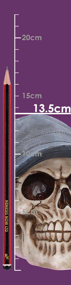Full size display view of Mad For It skull ornament