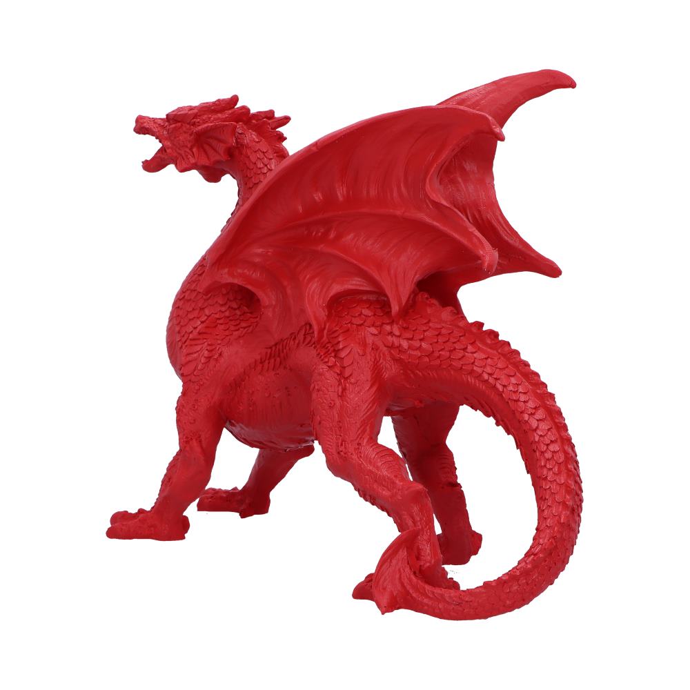 Rear view of the Dragon's Honour Dragon Figurine showing detailed wings, textured scales, and premium hand-painted resin craftsmanship.