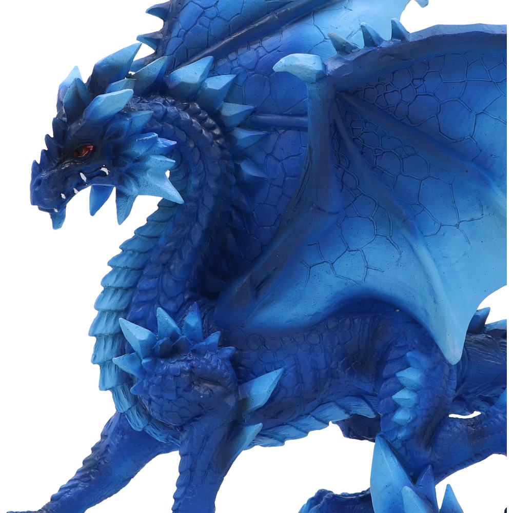 Fantasy Icy blue dragon figurine