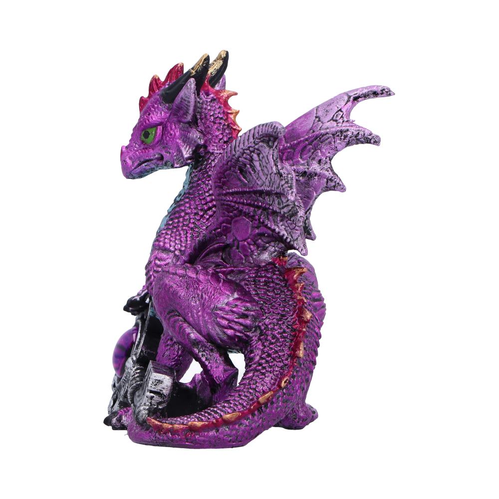 Side view of Keeper of the Key Purple Dragon