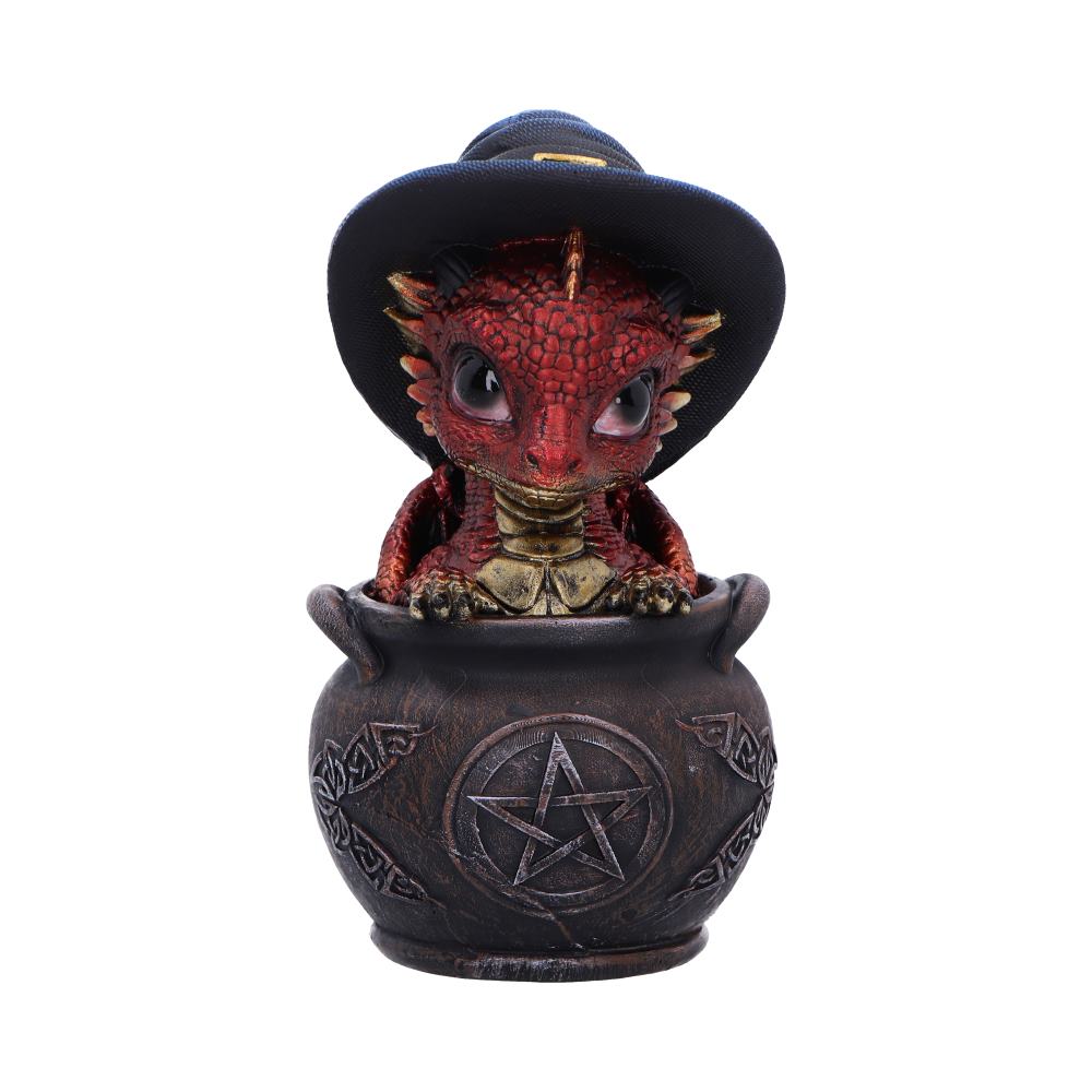 Spell Scale Dragon Figurine 12.5cm – Red Dragon in Cauldron Collectible