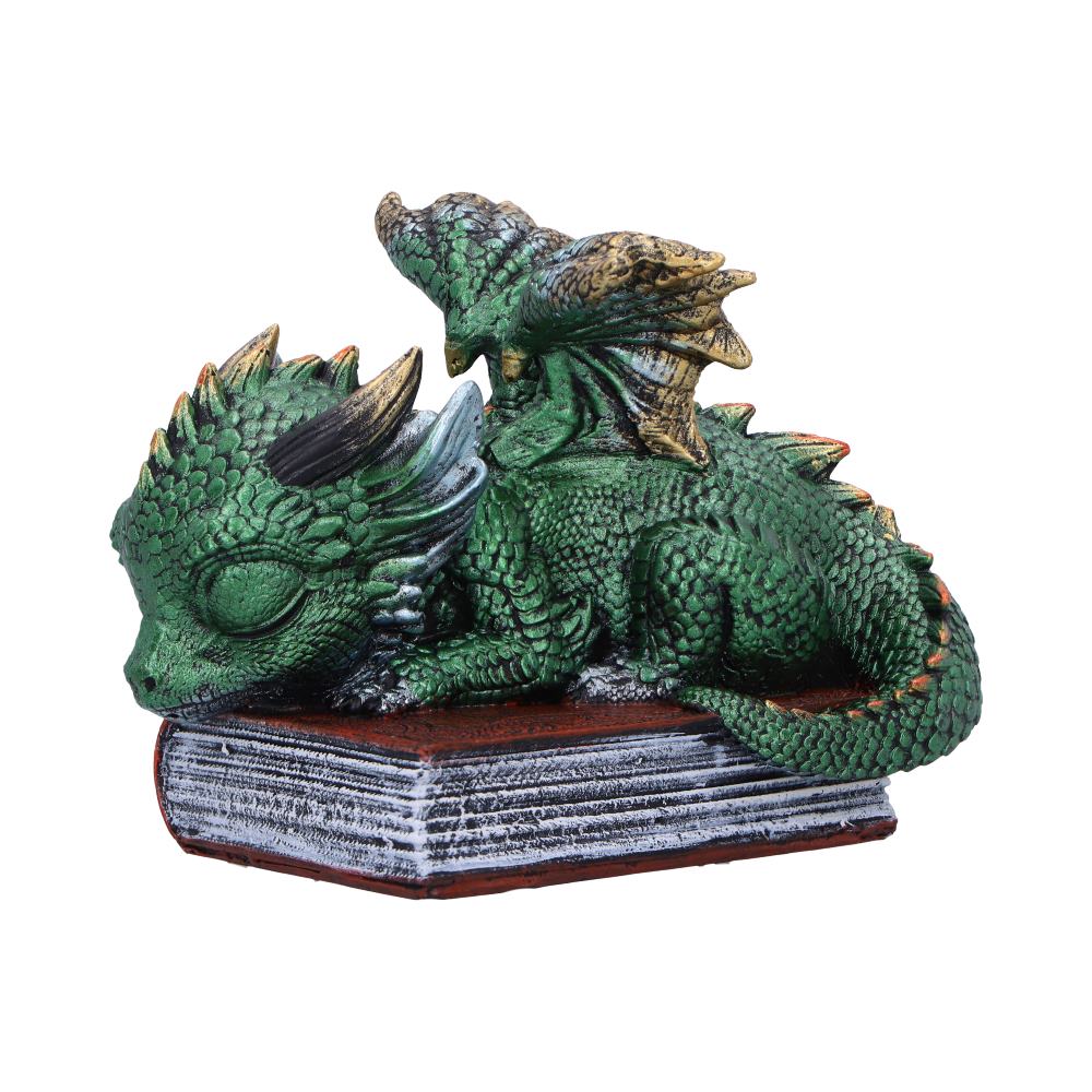 Where Dragons Dream Figurine 10cm – Sleeping Dragon on Spellbook Collectible