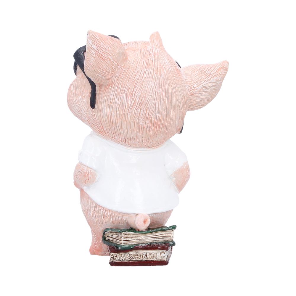 Cute pig figurine hand-painted resin detail