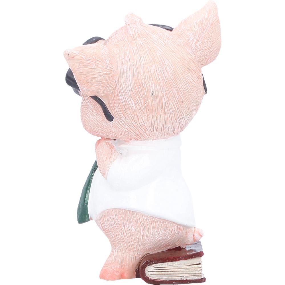 Cute pig figurine hand-painted resin detail