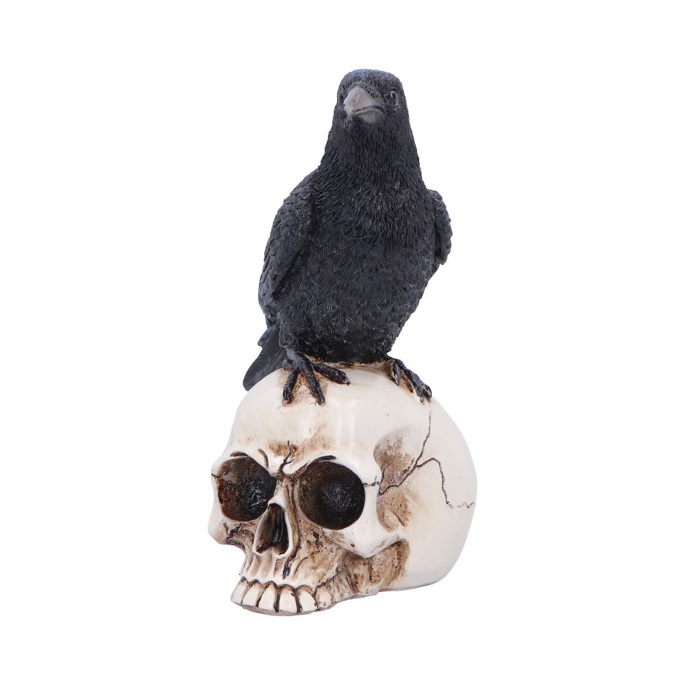 Front view of Nevermore Vigil raven figurine