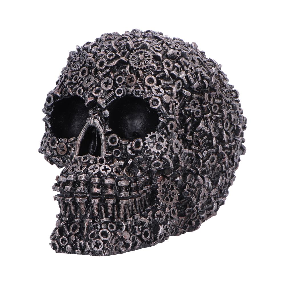 Side view of Screwed skull figurine design