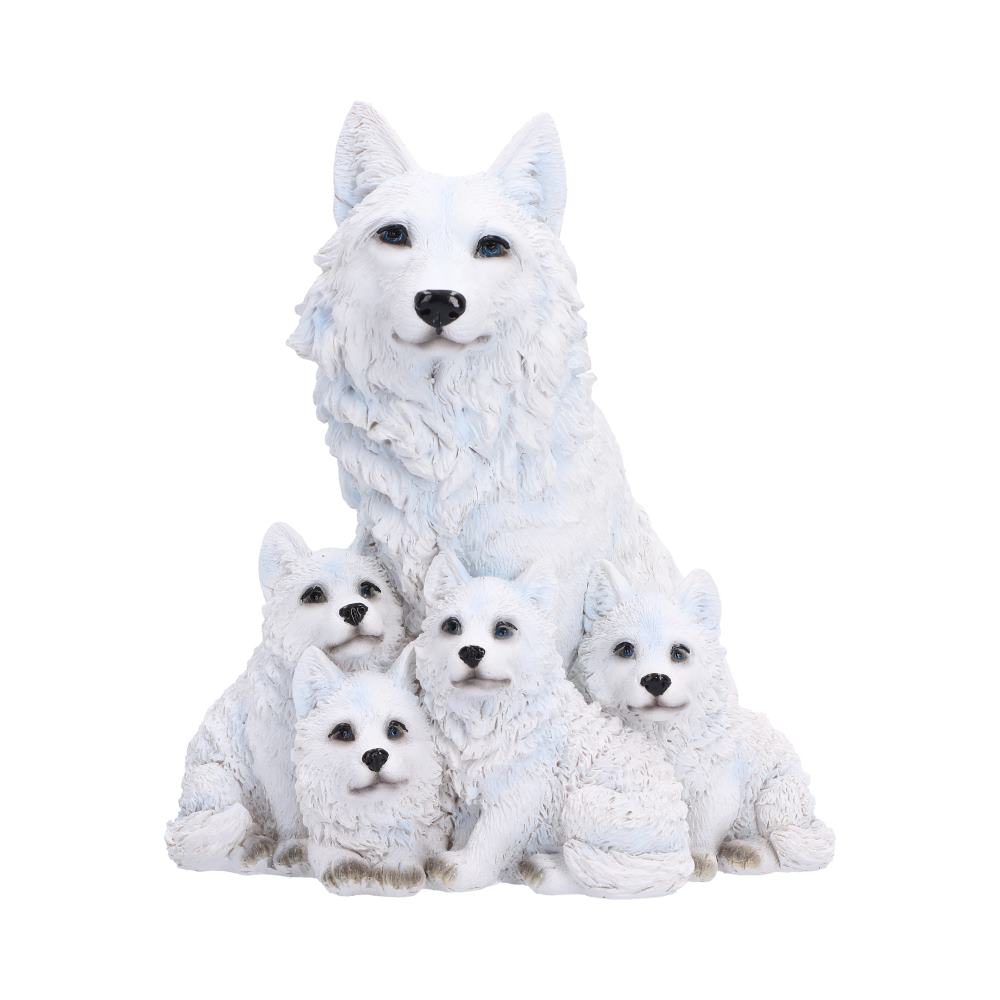 Arctic Bond Wolf Family Figurine 16.7cm with mother wolf and four cubs