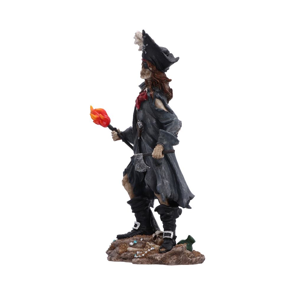 Cursed Captain figurine showing tattered clothing, skeletal bones and small axe