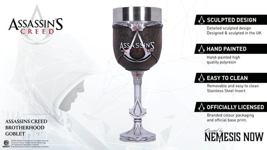 Assassin's Creed Goblet of the Brotherhood video showing Hidden Blade-inspired sculpting and detailed finish