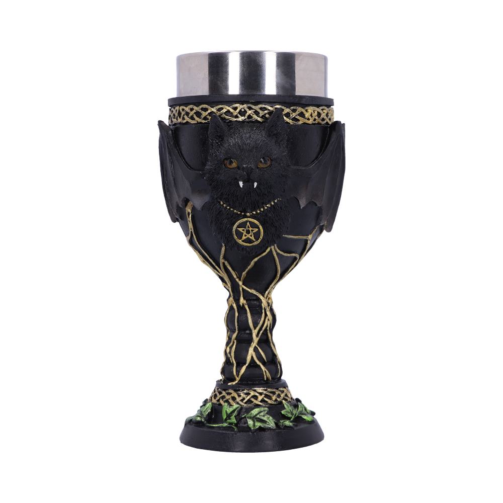 Feline Fang Goblet 17.3cm – Gothic Cat Collectible Goblet