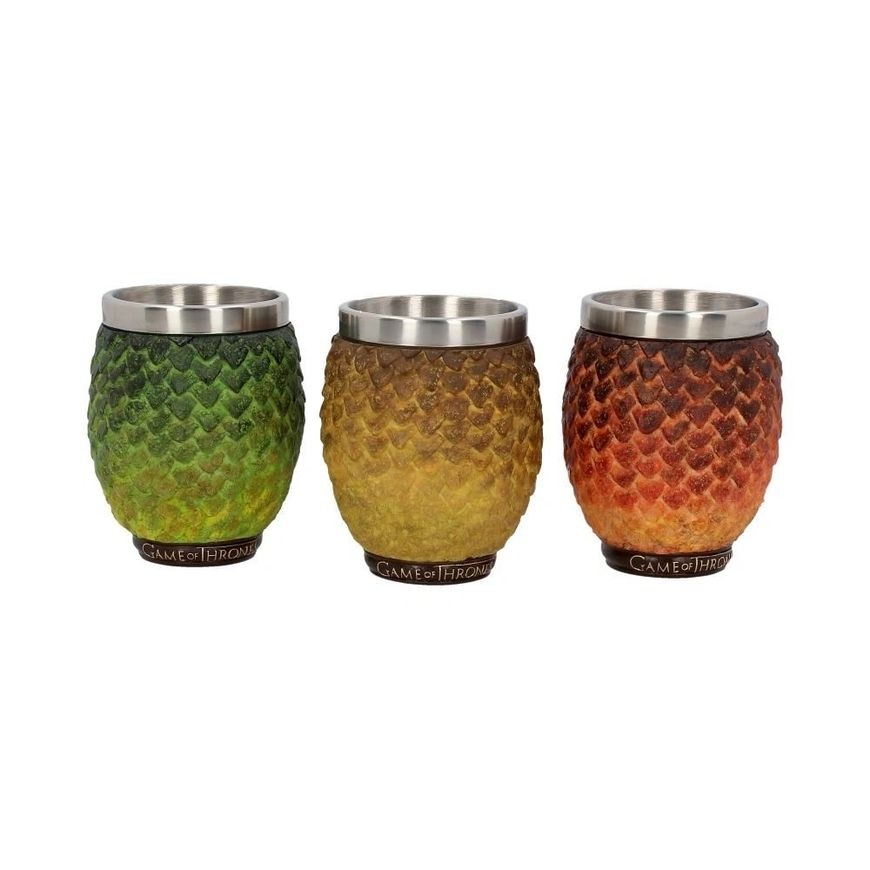 Gameof Thrones Drogon, Rhaegal, Viserion Dragon Egg Shot Glasses