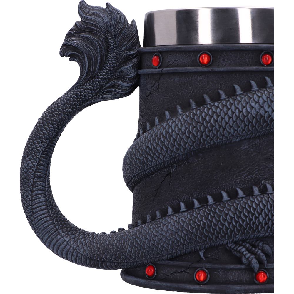 Dragon tail handle tankard