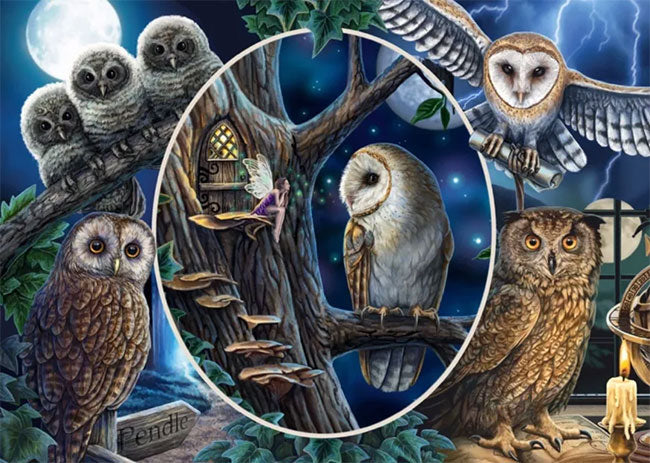 Lisa Parker Mysterious Owls Jigsaw Puzzle
