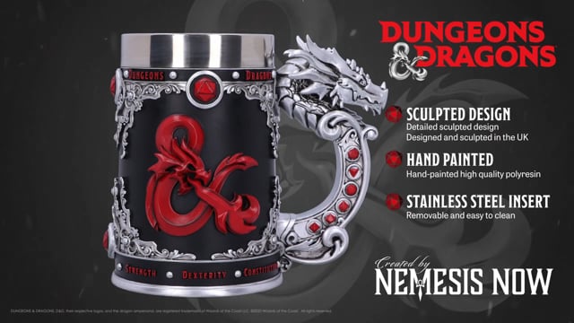 Dungeons & Dragons Tankard video showing intricate detail and fantasy design