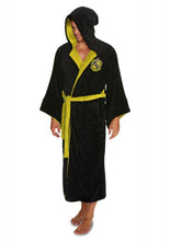 Load image into Gallery viewer, Unisex Harry Potter Hufflepuff Fleece Bathrobe Men or Women
