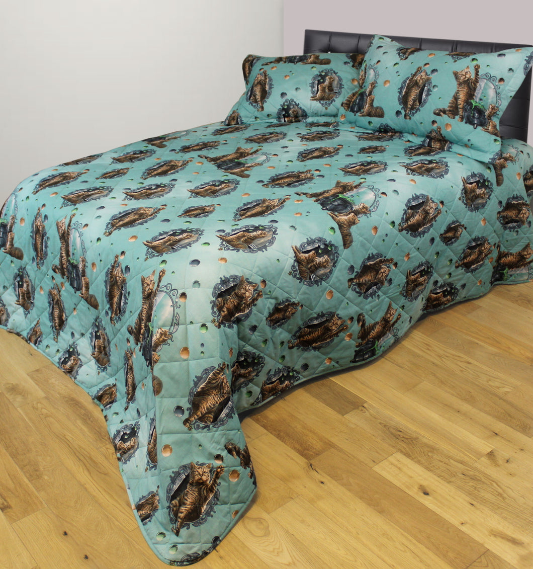 Lisa Parker Hubble Bubble Quilted Throw Over Bedspread Set