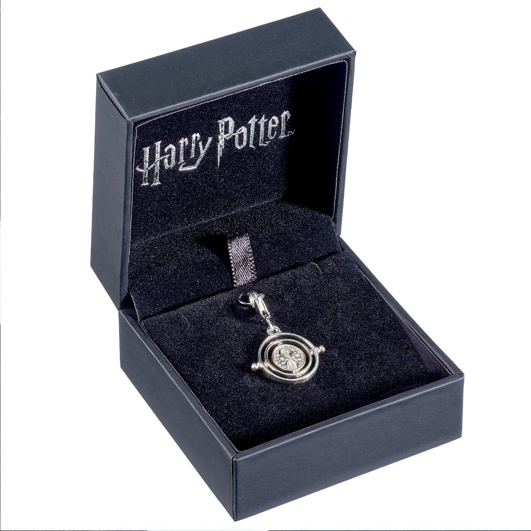 Harry Potter Sterling Silver Time Turner Slider Charm with Crystal Elements