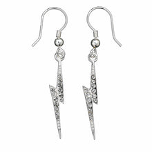 Load image into Gallery viewer, Harry Potter Lightning Bolt Drop Earrings with Crystal Elements
