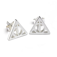 Load image into Gallery viewer, Harry Potter Sterling Silver Deathly Hallows Stud Earrings
