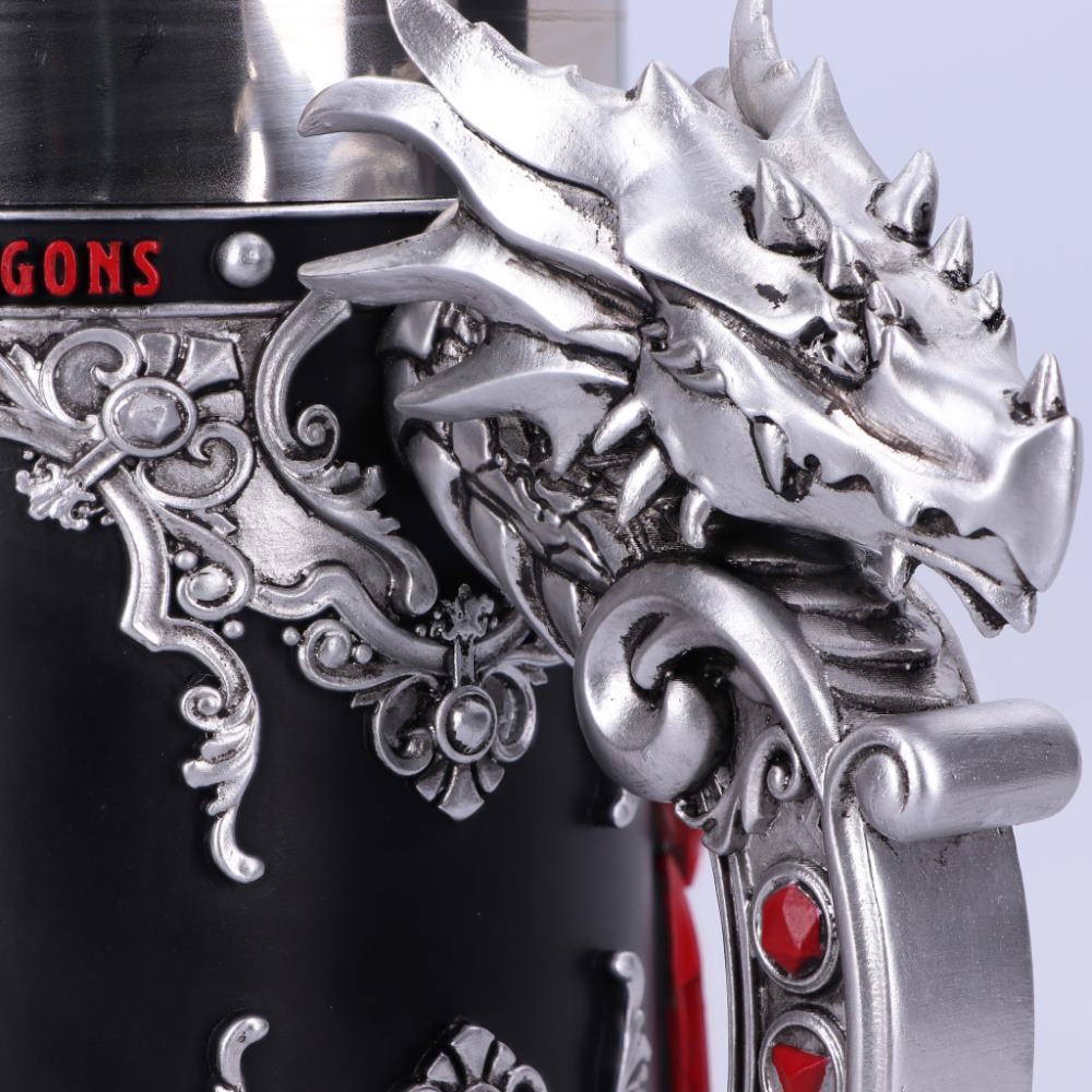 Ancient Red Dragon handle detail on D&D tankard