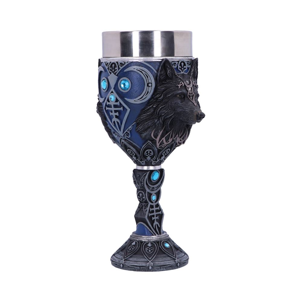 Gothic wolf collectible goblet