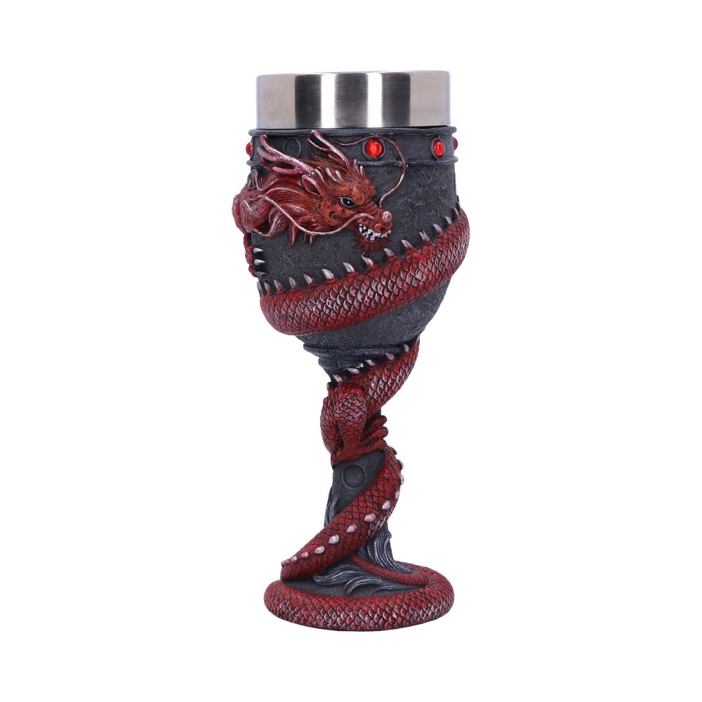 Dragon Coil Goblet Red 20cm – Fantasy Dragon Collectible Goblet