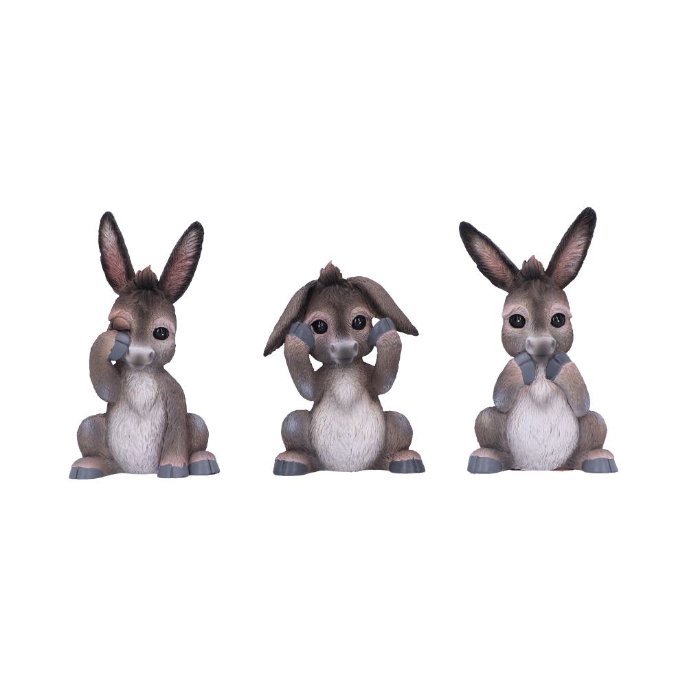Three Wise Donkeys 11cm