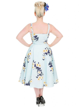 Load image into Gallery viewer, Hearts &amp; Roses Vintage Blue Daisy Dress

