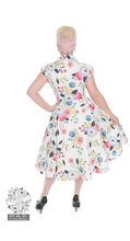 Load image into Gallery viewer, Hearts &amp; Roses White Blossom Tea Dress
