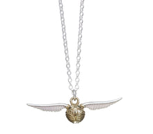 Load image into Gallery viewer, Harry Potter Golden Snitch Charm Necklace in Sterling Silver
