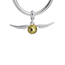 Load image into Gallery viewer, Harry Potter Sterling Silver Golden Snitch Slider Charm
