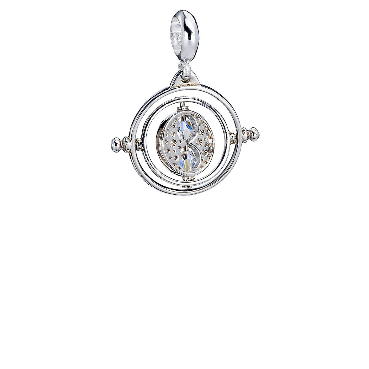 Harry Potter Sterling Silver Time Turner Slider Charm with Crystal Elements